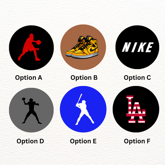 Sports Buttons Round 2.25 In